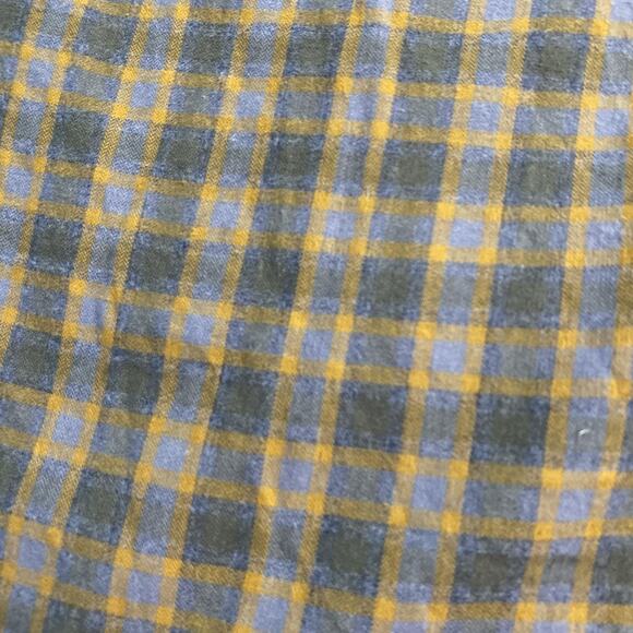 prAna Shirt Mens 2XL Green Yellow Plaid Long Sleeve Organic Cotton Button Down - Picture 4 of 9